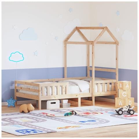 Giroletto Con Tetto 75x190 Cm In Legno Massello Di Pino - Foto 1