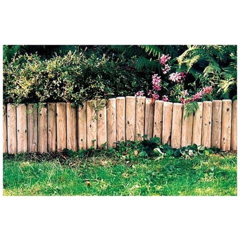 Bordaroll In Legno Di Pino Impregnato Recinzione Per Fioriere 30x200 - Foto 2
