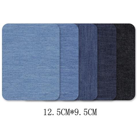 Toppe Termoadesive In Denim, Toppe Ricamate Rettangolo - Foto 2