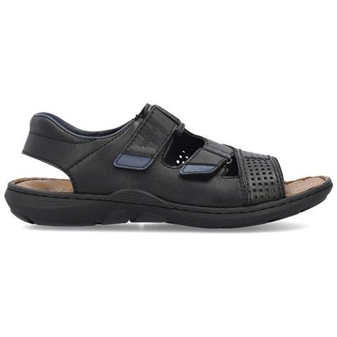 Casual Open Sandali Pelle Scarpe Uomo Nero Eu 41, 22060-00 - Foto 2