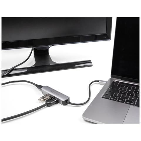 Adattatore USB Type-C per HDMI 4K 60 Hz con USB di Tipo-A e USB Type-C Dati + PD 92 W - Foto 2