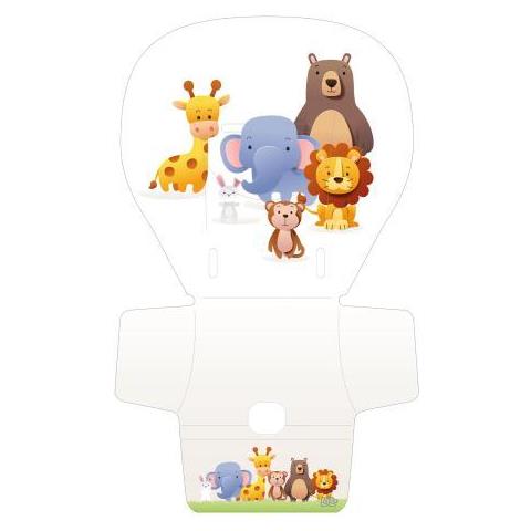 Cuscino Per Seggiolone Pappa In Pvc Bianco Animali 3d - Foto 1