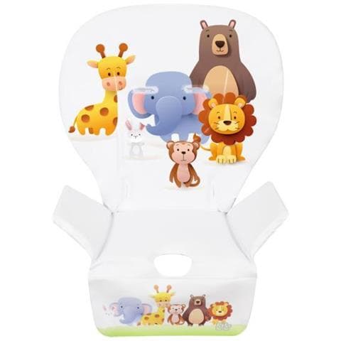 Cuscino Per Seggiolone Pappa In Pvc Bianco Animali 3d - Foto 2