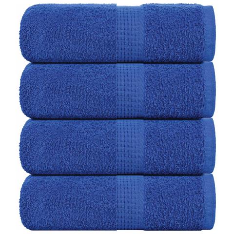 Asciugamani Ospiti 4 Pz Blu 30x50 Cm 360 G/m 100% Cotone - Foto 1