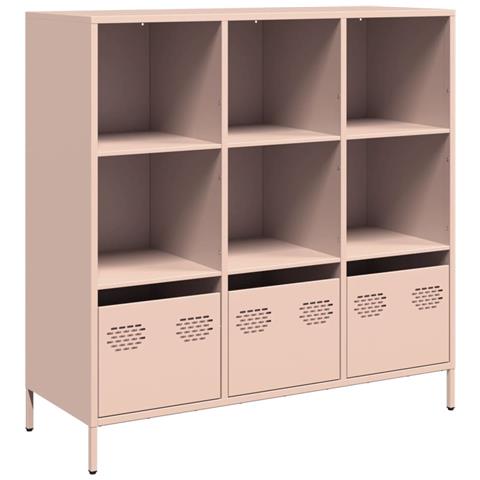 Credenza Rosa 101,5x39x103,5 Cm In Acciaio - Foto 2