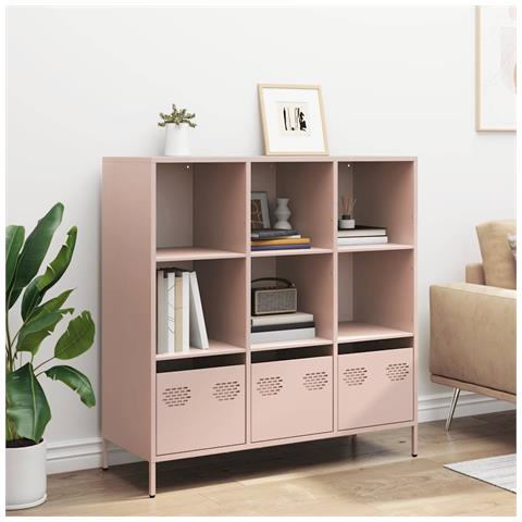 Credenza Rosa 101,5x39x103,5 Cm In Acciaio - Foto 3