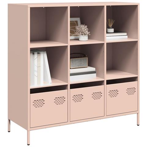Credenza Rosa 101,5x39x103,5 Cm In Acciaio - Foto 1
