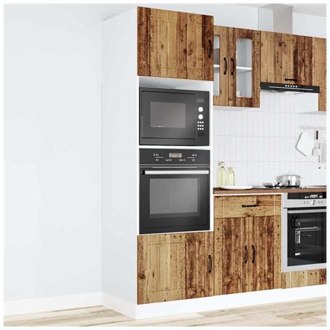 Armadi Forno 2 Pz Kalmar Legno Antico In Legno Multistrato - Foto 3