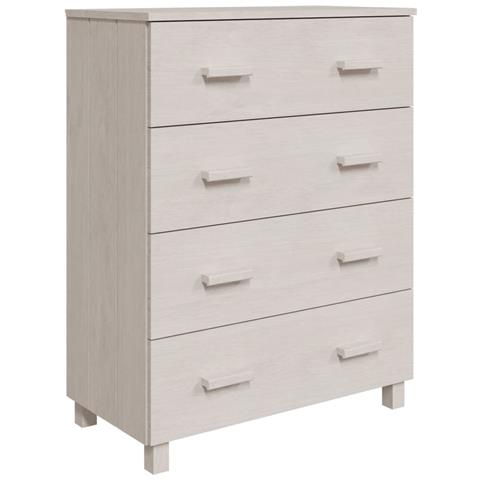 Lusso Casadino -  Credenza Hamar Bianca 79x40x103,5 Cm In Legno Massello Di Pino - Foto 1