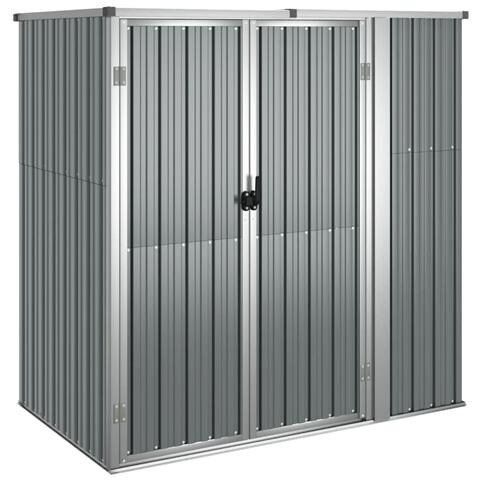 Lusso Casadino -  Capanno Per Attrezzi Grigio 161x89x161 Cm In Acciaio Zincato - Foto 1