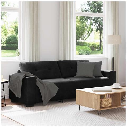 Set divano 3 pezzi con cuscini rosso vino in tessuto - Foto 2