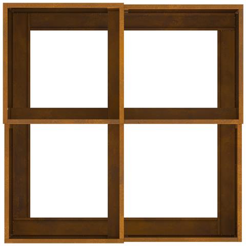 Fioriera da Giardino 100x100x48 cm in Acciaio Inossidabile - Foto 1