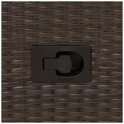 Sedia Reclinabile da Giardino con Cuscini Marrone in Polyrattan - Foto 9