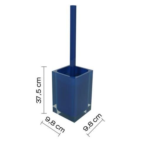 Scopino Wc D'appoggio Con Ciuffo In Setole Linea Rainbow Ra33 Blu - Foto 2