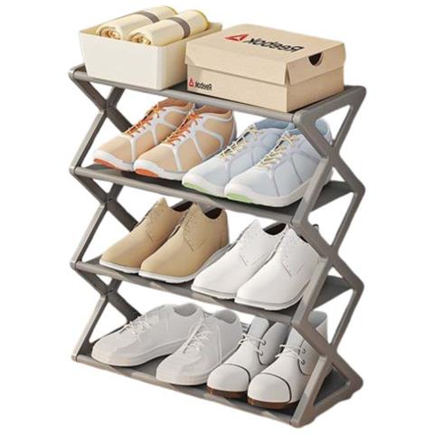Scaffale Per Scarpe Modulare A X: Organizzazione E Stile Per La Tua Casa Grey - Foto 1
