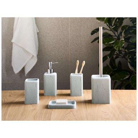 Set Da 5 Accessori Per Il Bagno Vilcanota Grigio Effetto Cemento - Foto 1