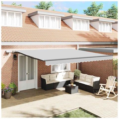 Tenda da Sole con Antracite 5 × 3,5 m Metallo - Foto 2