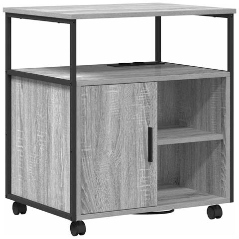 Mobile per Ufficio con ruota Grigio sonoma 61 x 46 x 67 cm - Foto 1