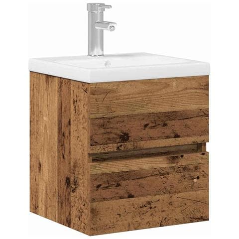 Mobile lavabo Rovere nero 41 x 39 x 62 cm Legno multistrato - Foto 1