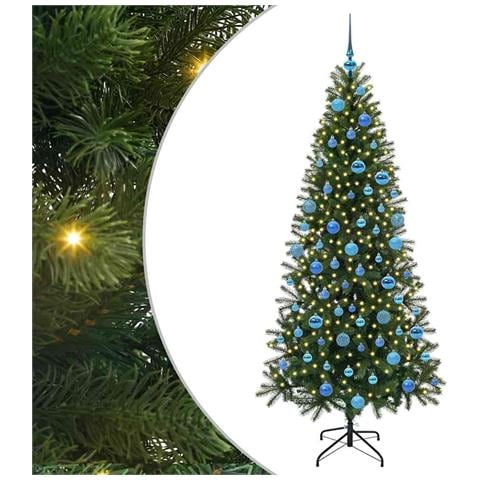 Albero di Natale artificiale con 300 LED Verde 180 cm PE e PVC - Foto 1