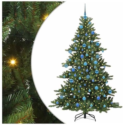Albero di Natale Artificiale con Rami Pieghevoli Verde 180 cm - Foto 1