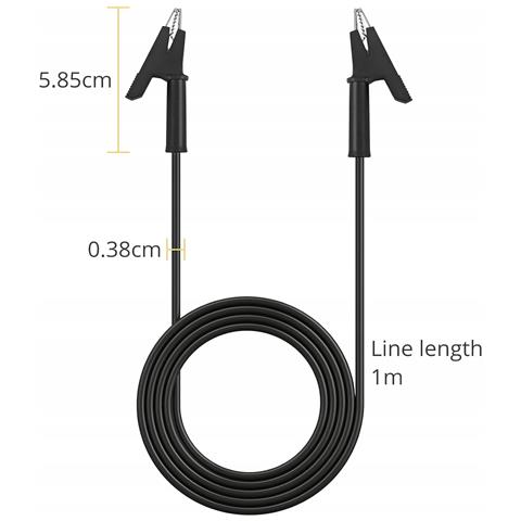 Cavi Di Misura Per Multimetro - Coccodrillo 1000v 15a Giallo | Lunghezza 100 Cm, Isolamento Silicone | Test Elettrici Professionali - Foto 2