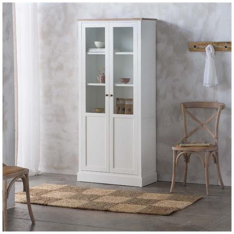 Vetrina In Legno Bianco 81x40x180h - Foto 2