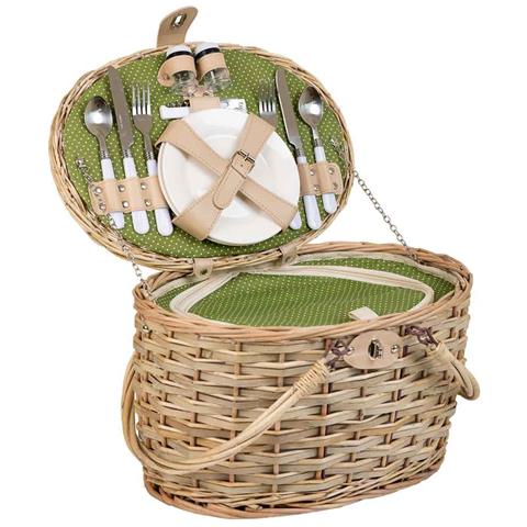 Cesto Pic-nic Marrone 40x28x25h - Foto 1