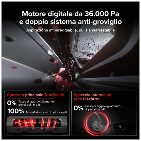 Saros 20 Robot Aspirapolvere 36.000Pa, Supera Ostacoli da 8,8cm, Anti-Groviglio, Evita Oltre 300 Oggetti, Lavaggio Mocio con Acqua a 100°C, Nuovissima RockDock, Videochiamata, Hello Rocky - Foto 2