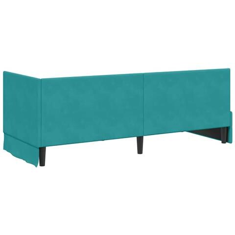 Struttura Letto Angolare con Materasso 2 pcs Turchese Velluto - Foto 9