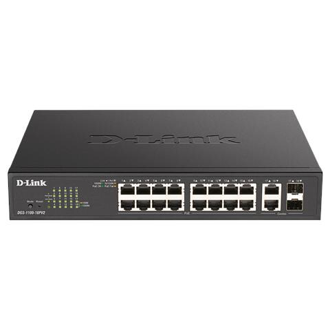 DGS-1100-18PV2 switch di rete Gestito L2 Gigabit Ethernet (10/100/1000) Supporto Power over Ethernet (PoE) 1U Nero - Foto 1