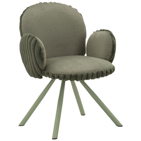 Set 2 Sedie Stoccolma -b- Imbottite Verde 64x68x83 Cm, Seduta H 45 Cm - Foto 1