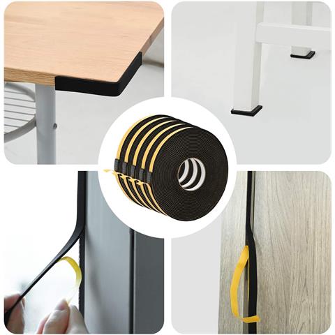 Nastro adesivo in schiuma 5 pcs Nero 10mm x 10m Schiuma CR - Foto 2