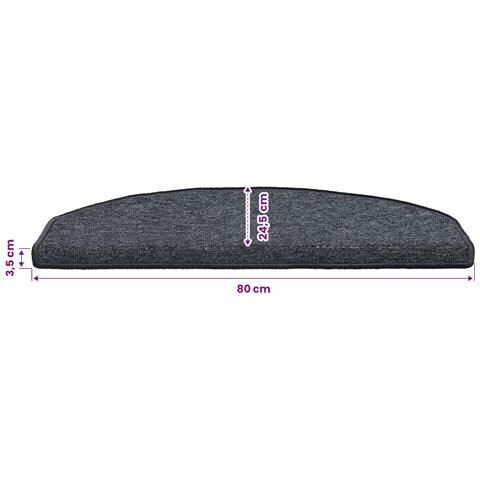 Tappetini per scale autoadesivi 15 pcs Grigio scuro e blu - Foto 9