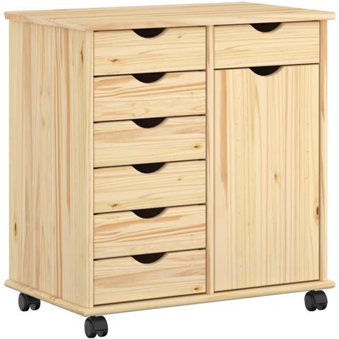 Mobile con Ruote con ruota Marrone 63,5 x 39 x 65,5 cm - Foto 1