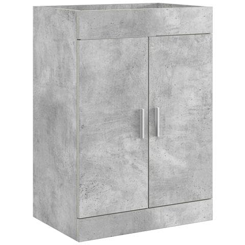 Mobiletto da Bagno Sotto Lavabo Grigio Cemento - Foto 1