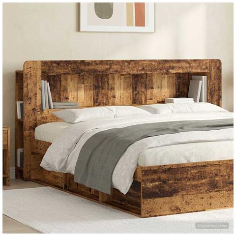 Testata del letto Legno antico Legno ingegnerizzato - Foto 2
