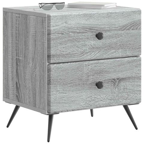 Armadio da Notte 2 pcs Grigio Sonoma 43 x 34,5 x 47,5 cm - Foto 2