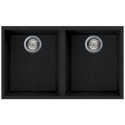 LAV. QUADRA 350 76x44 2V NERO 54 SOTTO TOP NERO 54 - Foto 1