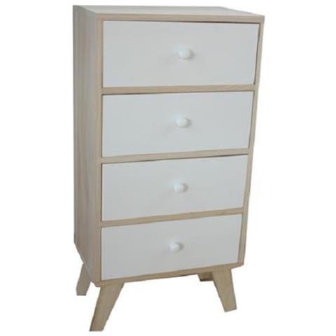 Cassettiera In Legno Di Paulownia Con Quattro Cassetti - Foto 2