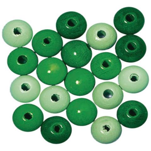 Rayher - 115 Pezzi - Perline In Legno Lucido Resistenti Ø6mm - Tonalita' Di Verde - Foto 2