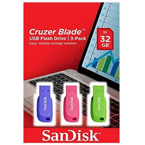 Cruzer Blade - Chiavetta USB - 32 GB - USB 2.0 - blu, verde, rosa  - Foto 1