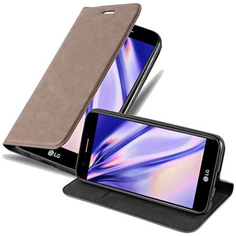 Cadorabo Custodia Compatibile Con Lg K10 2017 In Bruno Caffè - Coperchio Protettiva Con Chiusura Magnetica, Funzione Stand E Tasca Per Le Carte - Foto 1