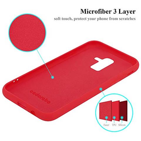 Custodia Compatibile Con Samsung Galaxy A6 Plus / J8 In Liquid Rosso - Coperchio Protettivo In Silicone Tpu Flessibile - Foto 2