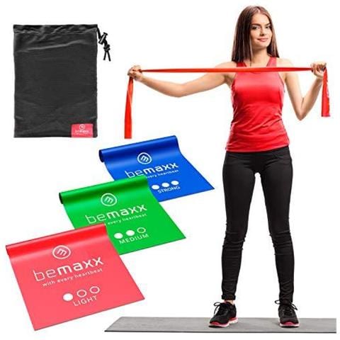 Bande Di Resistenza Set Di 3 Livelli Extra-lunga 2m Guide Training Bag Pelle Amichevole Elastico Palestra Fitness Latex Band - Glutei Gambe Arms Forza Stretching Fisioterapia Donna Uomo Bambini - Foto 1