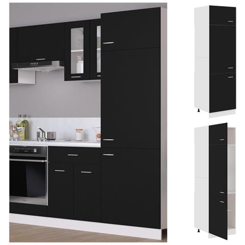 Armadio per Frigo “Lyon” Nero 60x57x207 cm - Foto 10