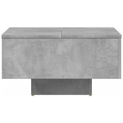 Tavolino da Salotto Grigio Cemento 60x60x31,5 Legno Multistrato - Foto 8