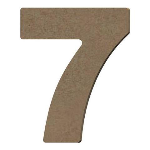Numero 7 In Legno Mdf Per La Decorazione - 8 Cm - Foto 1