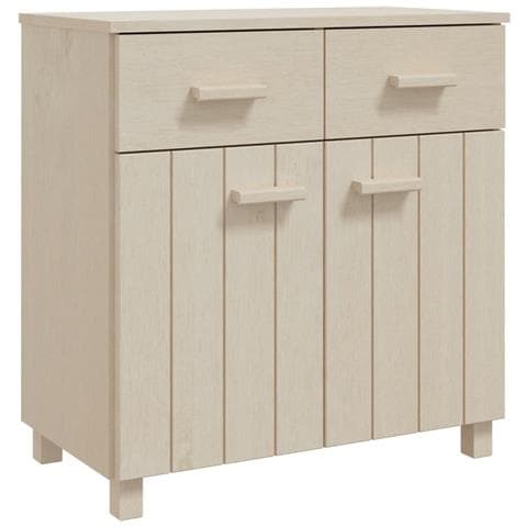 Credenza Marrone Miele 79x40x80 Cm In Legno Massello Di Pino - Foto 1