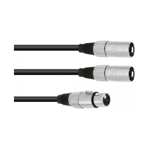 Cavo adattatore Xlr (f) / 2xxlr (m) 1m Bk - Foto 6